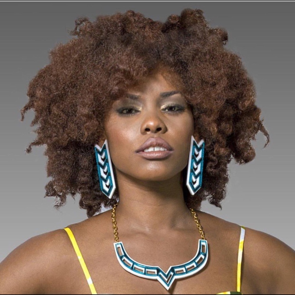 Tribal necklace and earring set